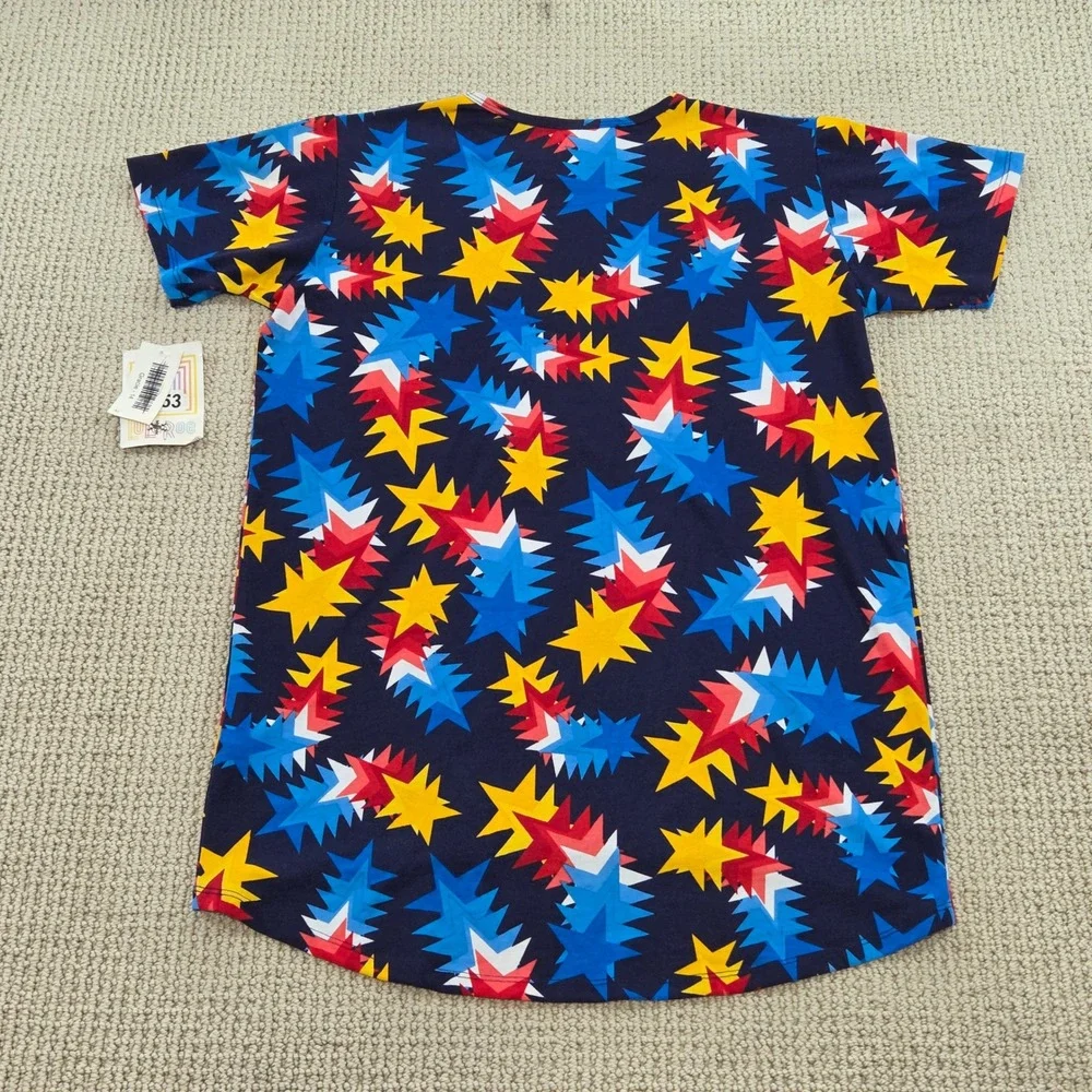 NWT LuLaRoe Gracie Starburst T-Shirt Kids Youth Unisex‎ Size 14